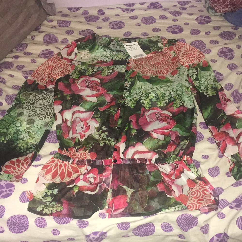 Desigual Floral print long sleeve shirt
